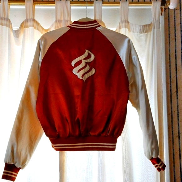 VINTAGE ROCAWEAR Womens Brown Shiny Satin Copper Jacket. Size Small - Picture 4 of 4